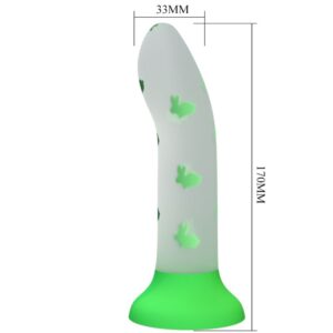 Vigoroso PRETTY LOVE - DILDO MÁGICO NIGHTFALL SEM VIBRAÇÃO VERDE LUMINOSO