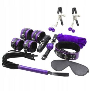 vVigoroso SECRETPLAY - BDSM SET 8PCS PURBLE / BLACK.