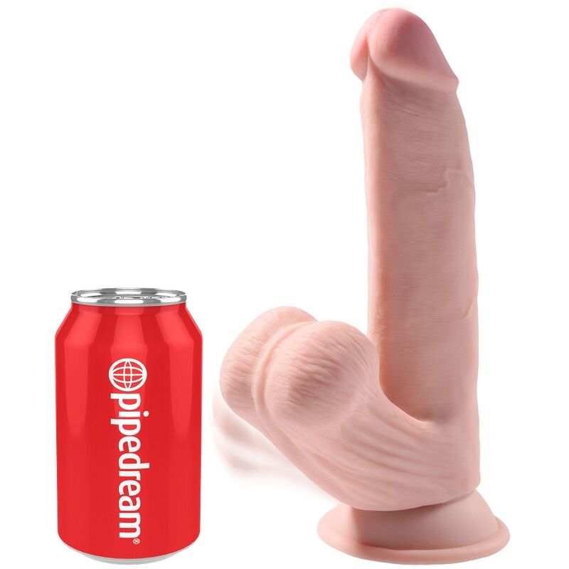 KING COCK - PLUS 3D DILDO BALANANDO BOLAS 24.5 CM PELE CLARA - Image 2