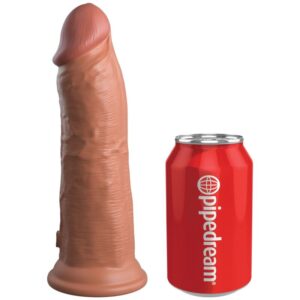 Vigoroso KING COCK - ELITE DILDO DE SILICONE REALISTA 20.3 CM CARAMELO