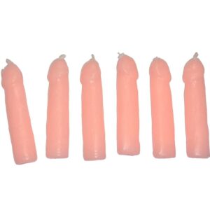 vVigoroso DIABLO PICANTE - 6 VELAS EM FORMA DE PÊNIS DE CARNE