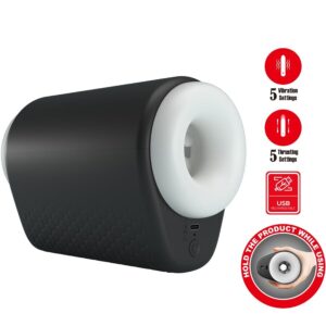 Vigoroso PRETTY LOVE - DJ GIRL MASTURBADOR MASCULINO COM VIBRAÇÃO 5 CONFIGURAÇÕES NEGRO