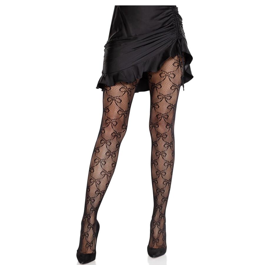 vVigoroso LEG AVENUE - MEIA-CALÇA ARRASTÃO COM LAÇO PRETO