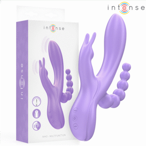 Vigoroso INTENSE - MIKO TRIPLO VIBRADOR COELHO & ESTIMULADOR & ANAL 7 VIBRAÇÕES ROXO