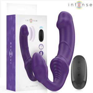 Vigoroso INTENSE - JILL VIBRADOR DUPLO 20 CM ROXO CONTROLE REMOTO