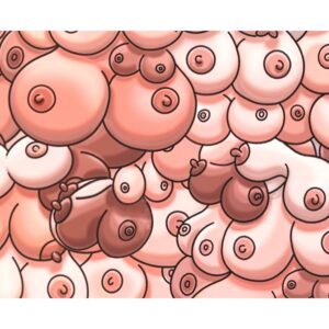 vVigoroso DIABLO PICANTE - MOUSE PAD COLORIDO COM DESIGN DE PEITOS