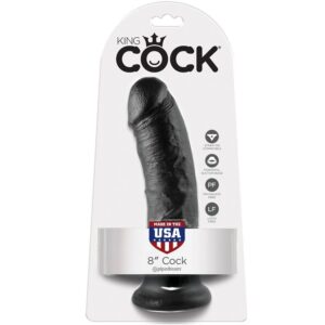 Vigoroso KING COCK - 8 DILDO PRETO 20.3 CM