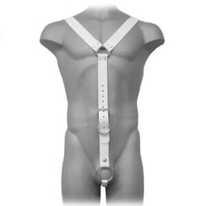 vVigoroso LEATHER BODY - ARNÊS HOMEM BRANCO