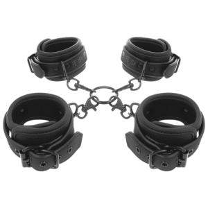 vVigoroso FETISH SUBMISSIVE - CONJUNTO DE ALGEMAS DE MÃOS E TORNOZELO COM FORRO DE NOPRENE
