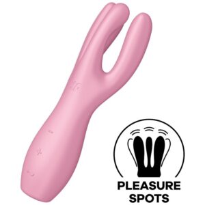 Vigoroso SATISFYER - VIBRADOR THREESOME 3 ROSA