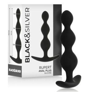Vigoroso BLACK&SILVER - CORRENTE DE BOLA ANAL RUPERT 10 CM