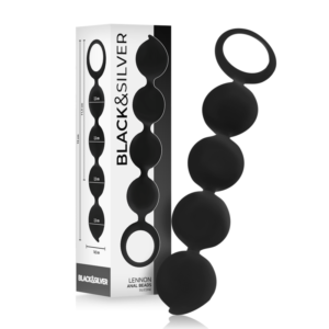 Vigoroso BLACK&SILVER - ROSÁRIO ANAL LENNON 4 ESFERAS DE SILICONE 15 CM