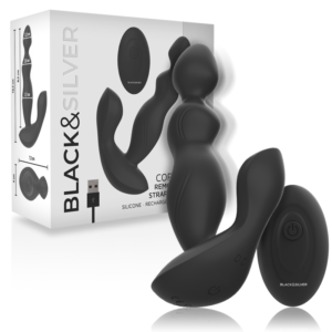 vVigoroso BLACK&SILVER - CONTROLE REMOTO DE SILICONE CORA PLUG ANAL