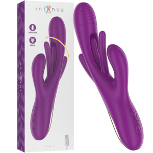 Vigoroso INTENSE - APOLO VIBRADOR MULTIFUNO RECARREGVEL 7 VIBRAÕES COM LÍNGUA OSCILANTE ROXA