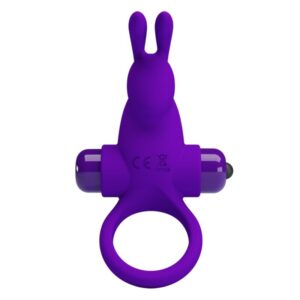 Vigoroso PRETTY LOVE - ANEL VIBRADOR I COELHO PARA PÊNIS ROXO