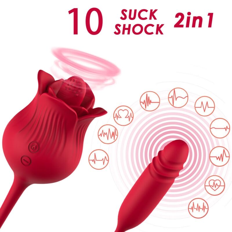 ARMONY - ROSELIP LICKING VIBRANDO CLITÓRIO E VIBRADOR VERMELHO - Image 2