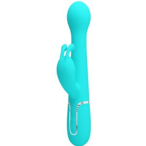 Vigoroso PRETTY LOVE - VIBRADOR COELHO DEJON 3 EM 1 MULTIFUNO AQUA VERDE