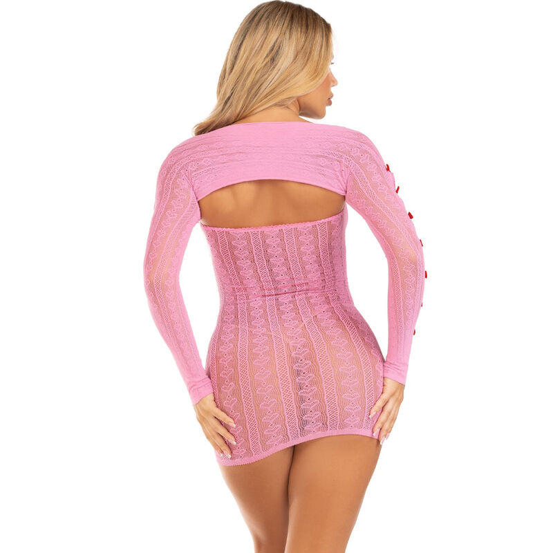 LEG AVENUE - VESTIDO CORAÇÃO E LAÇOS ROSA TAMANHO ÚNICO - Image 3