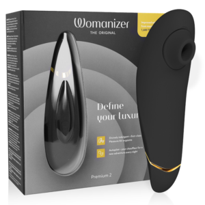 Vigoroso WOMANIZER - PREMIUM 2 ESTIMULADOR CLITORIAL PRETO