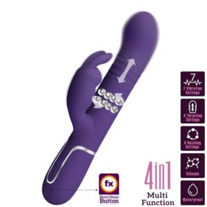 Vigoroso PRETTY LOVE - COALE VIBRADOR COELHO 4 EM 1 ROXO