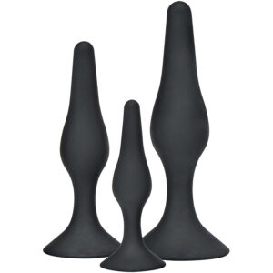Vigoroso TOYJOY - ANAL PLAY CURVY COMPANIONS PLUG ANAL 3 PEÇAS PRETO