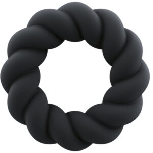 Vigoroso ROCKS-OFF - ANEL MASTURBADOR DE SILICONE PRETO TWIST