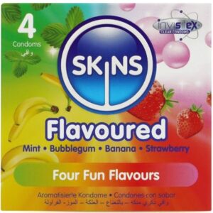 Vigoroso - SKINS - PRESERVATIVOS PREMIUM MULTI SABORES PACOTE 4