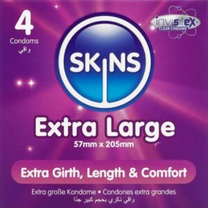 Vigoroso - SKINS - PRESERVATIVOS EXTRA GRANDE PREMIUM PACOTE 4