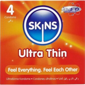 Vigoroso - SKINS - PRESERVATIVOS ULTRA FINOS PREMIUM PACOTE COM 4