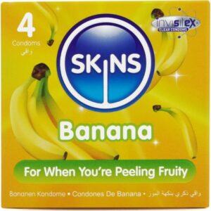 Vigoroso - SKINS - PRESERVATIVOS BANANA PREMIUM PACOTE 4