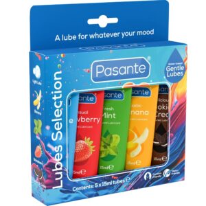 vVigoroso PASANTE - PACK LUBRIFICANTES SABORES SORTIDOS 5 UNIDADES X 15 ML