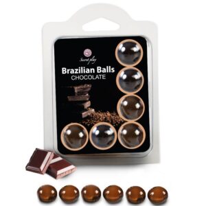 vVigoroso SECRETPLAY - CONJUNTO 6 BOLAS BRASILEIRAS DE CHOCOLATE