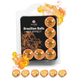 vVigoroso SECRETPLAY - CONJUNTO 6 BOLAS BRASILEIRAS EFEITO DE CALOR