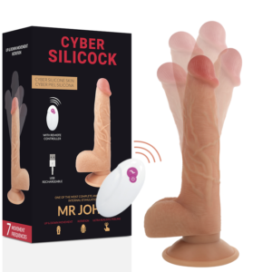 Vigoroso CYBER SILICOCK - CONTROLE REMOTO REALÍSTICO MR JOHN 23.88 CM -O- 4.3 CM