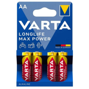 Vigoroso VARTA - BATERIA ALCALINA MAX POWER AA LR6 4 UNIDADES