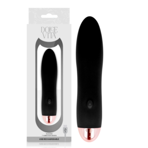 Vigoroso DOLCE VITA - VIBRADOR RECARREGÁVEL QUATRO PRETO 7 VELOCIDADES