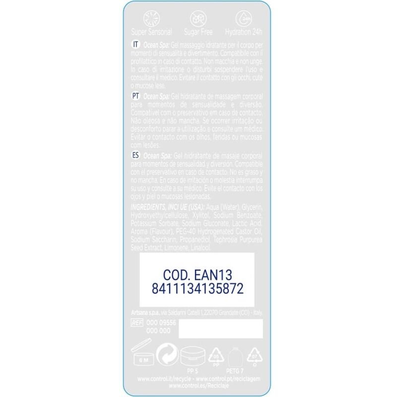 CONTROL - 2 EN 1 MASSAGEM & PRAZER MAR MEDITERRNICO 200 ML - Image 2