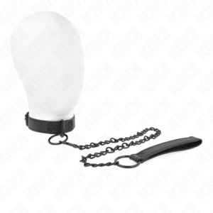 vVigoroso KINK - COLAR COM TRELA ESCURA 65 CM AJUSTÁVEL 37-54 CM X 3 CM