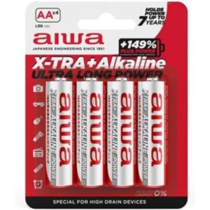 vVigoroso AIWA - X-TRA ALKALINE AA BATERIA ALCALINA LR6 BLISTER*4