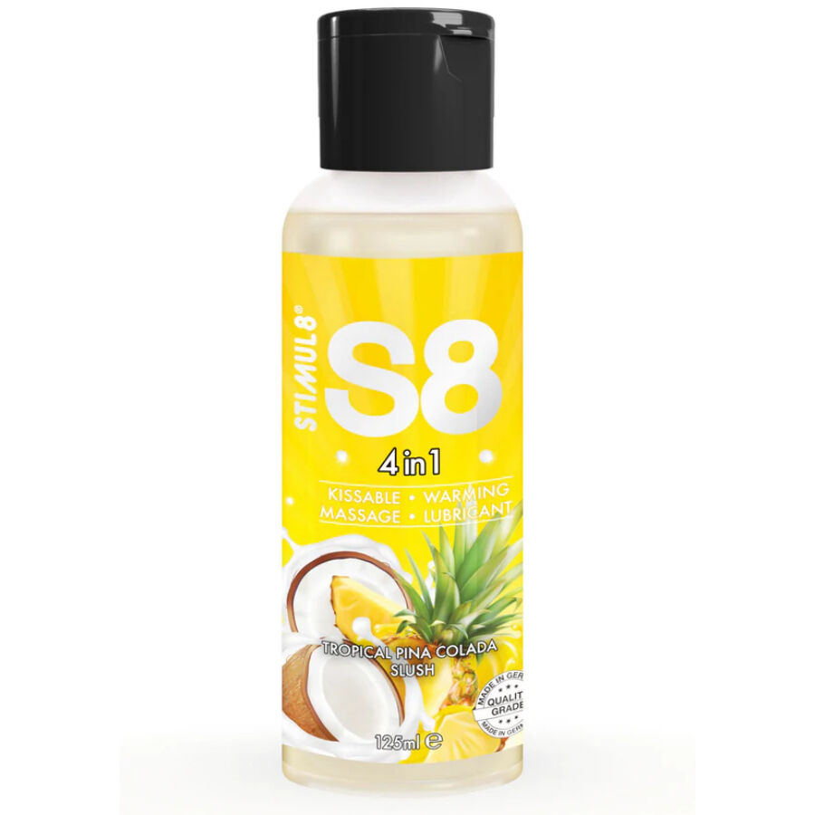 vVigoroso STIMUL8 - S8 4 EM 1 PINA COLADA LUBRIFICANTE DE SOBREMESA 125 ML