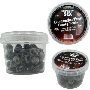 vVigoroso DIABLO PICANTE - 20 DOCES DE PÊNIS COM SABOR RON COLA