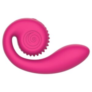 Vigoroso SNAIL VIBE - GIZI LITE VIBRADOR ROSA DUPLO PARA PONTO G E CLITÓRIS