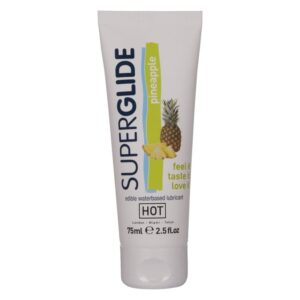 vVigoroso HOT - SUPERGLIDE LUBRIFICANTE COMESTÍVEL À BASE DE ÁGUA COM SABOR ABACAXI 75 ML