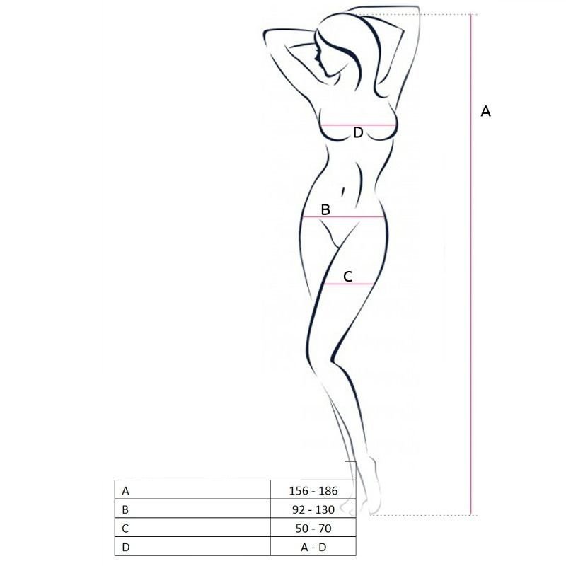 PASSION - WOMAN BS054 BODYSTOCKING PRETO TAMANHO ÚNICO - Image 3