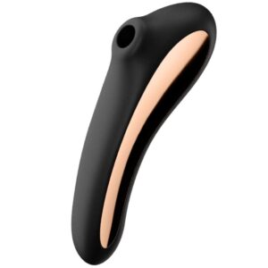 Vigoroso SATISFYER - VIBRADOR DE PULSO DE AR DUAL KISS PRETO