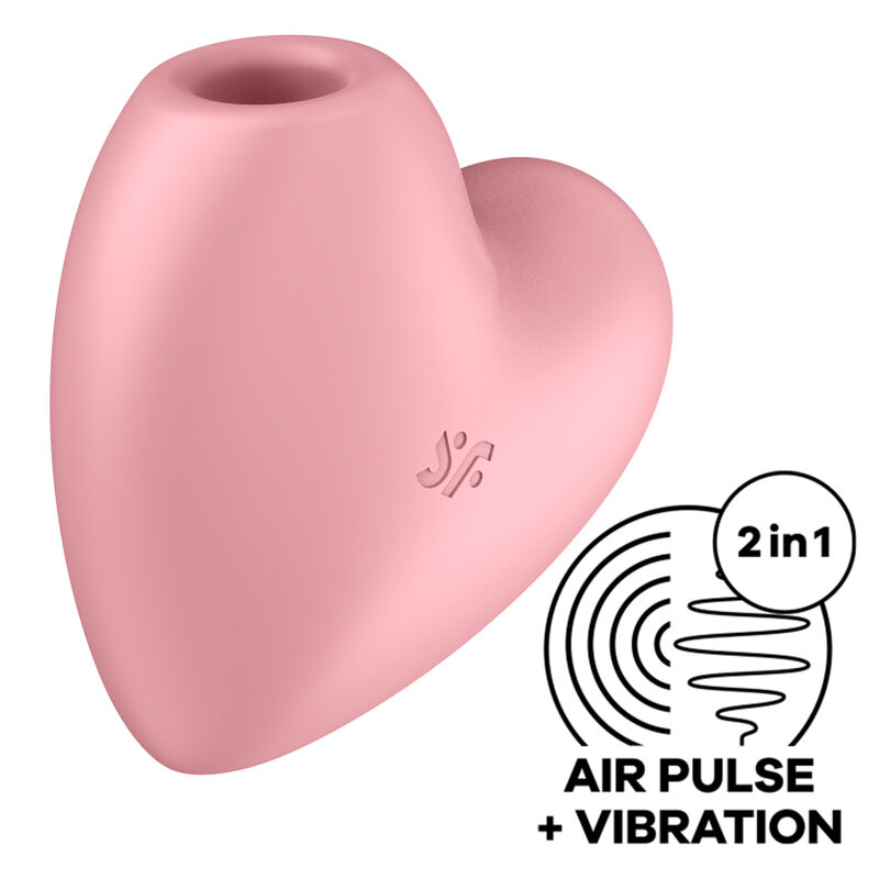 Vigoroso SATISFYER - CUTIE HEART ESTIMULADOR DE PULSO E VIBRADOR ROSA