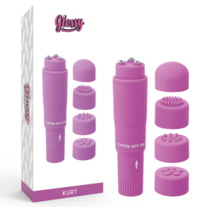 Vigoroso GLOSSY - MASSAGER DE BOLSO KURT ROXO