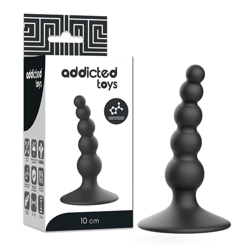 vVigoroso ADDICTED TOYS - PLUG SEXUAL ANAL 10 CM PRETO