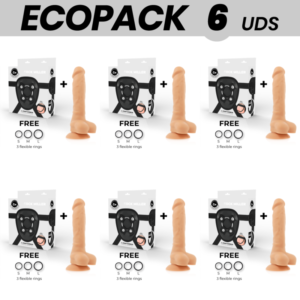 Vigoroso ECOPACK 6 UNIDADES - COCK MILLER ARNÊS + DENSIDADE DE SILICONE ARTICULVEL COCKSIL 18 CM