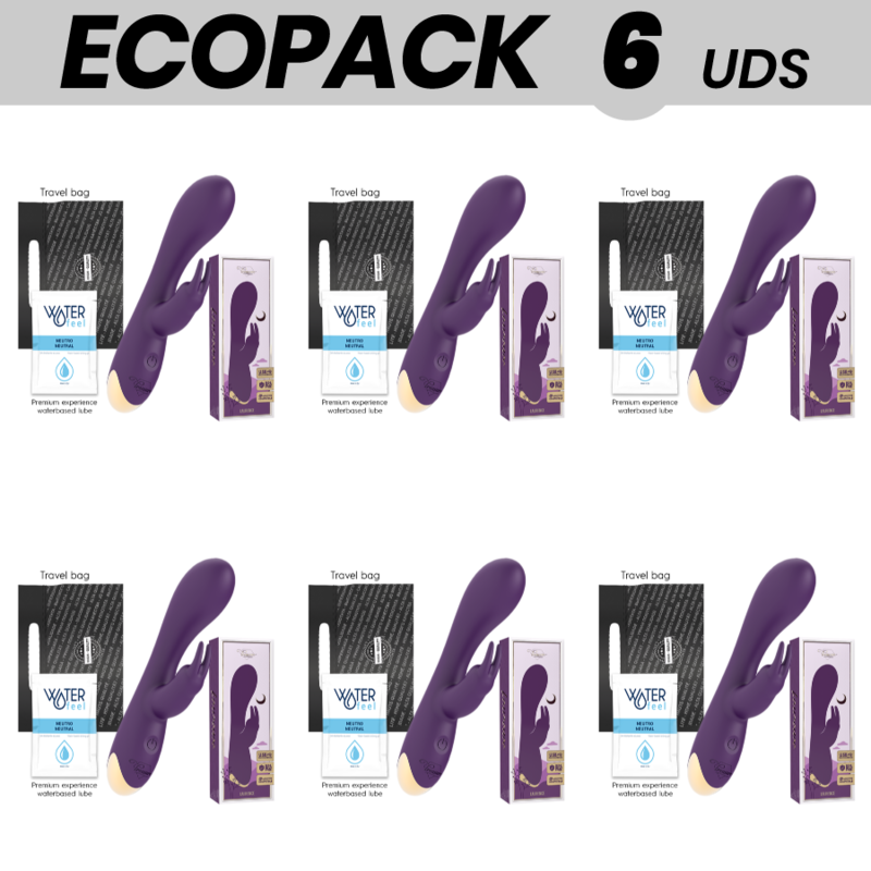 Vigoroso ECOPACK 6 UNIDADES - TREASURELAURENCE RABBIT VIBRATOR COMPATIBLE CON WATCHME WIRELESS TECHNOLOGY